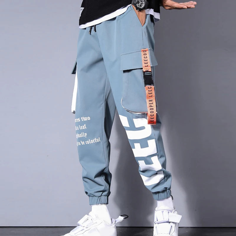 Men Drawstring Hip Hop Joggers