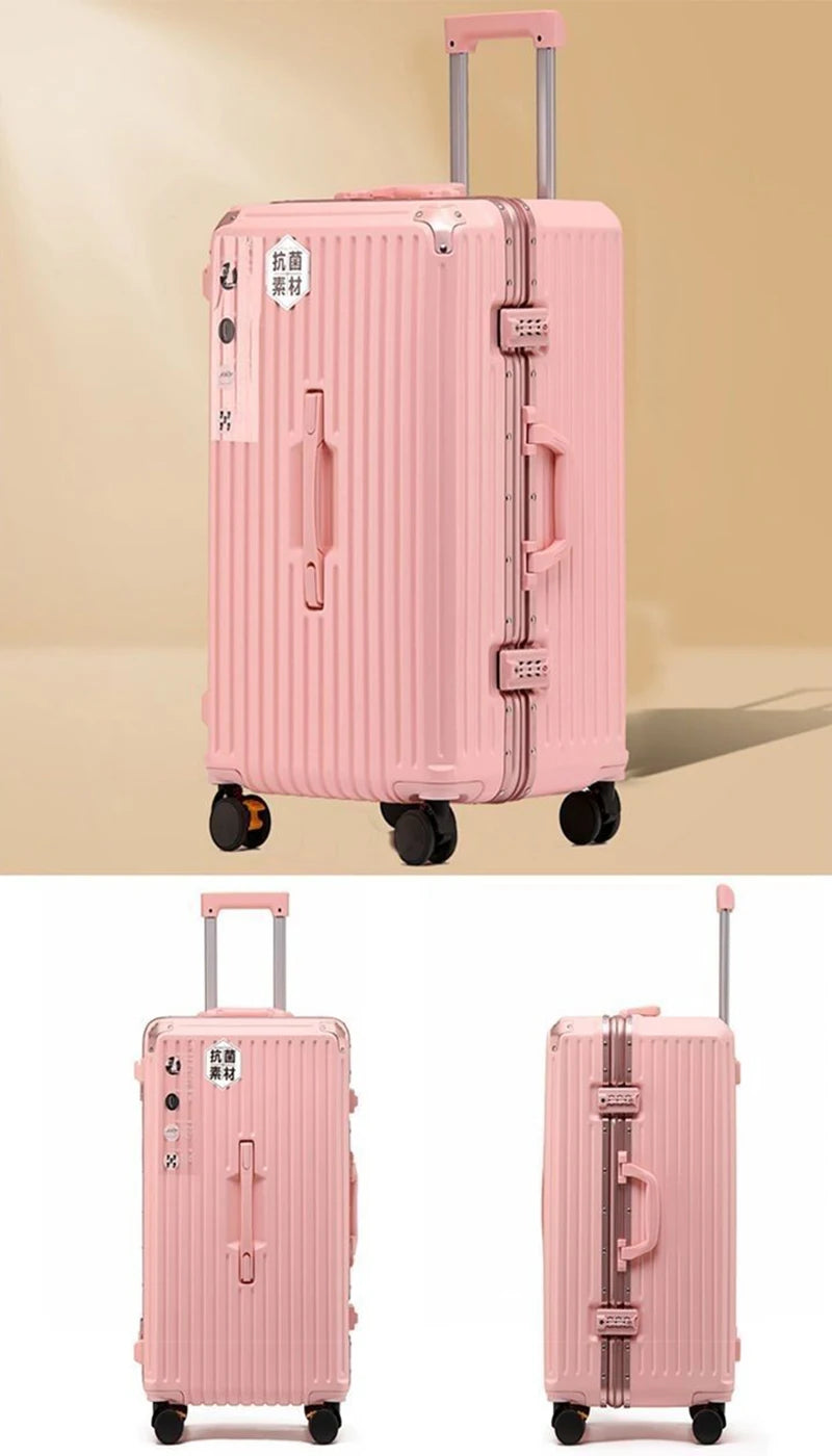 Aluminum Frame Boarding Box Rolling Suitcase