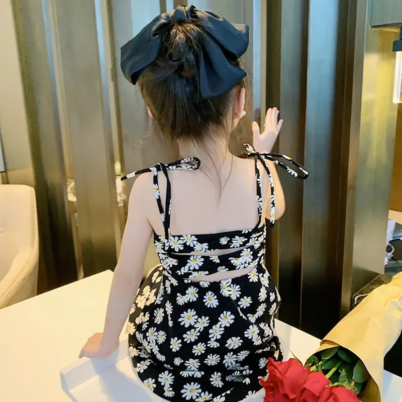 Black floral dress for Kids