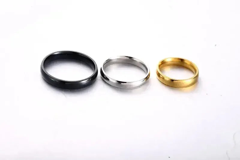 Classic 6mm Titanium Ring Hypoallergenic High Polish Unisex Wedding Band Rose Gold / 7