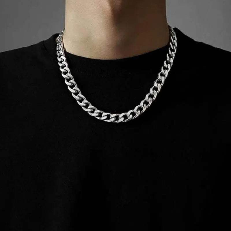 Long Stainless Steel Chain Necklace