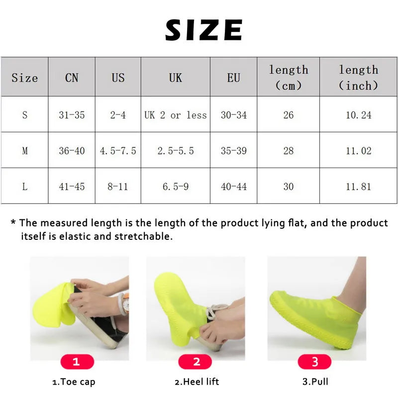 Reusable Non-Slip Waterproof Silicone Shoe Covers