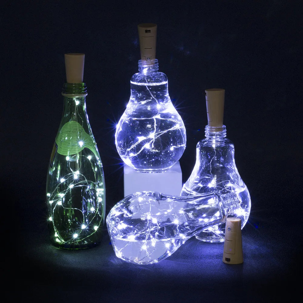 6PCS Battery LED Bottle Cork Fairy Lights for Holiday Decor