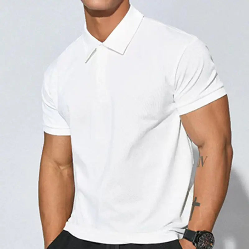 Summer New Sports Fitness Men Polo Shirt