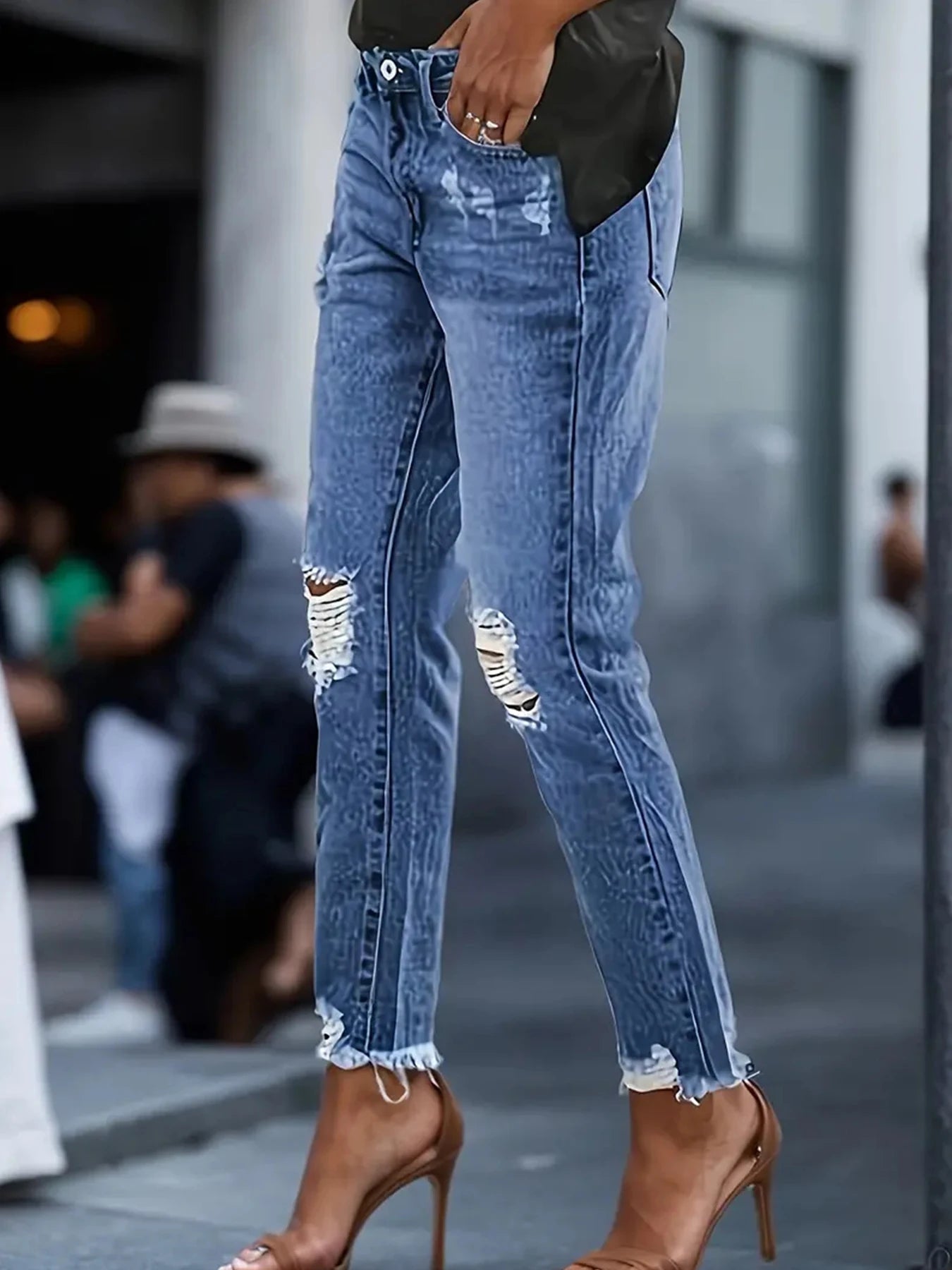 Retro Summer Elastic Jeans