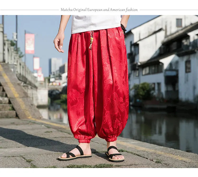 Wide Leg Casual High Quality Male Trousers Brand