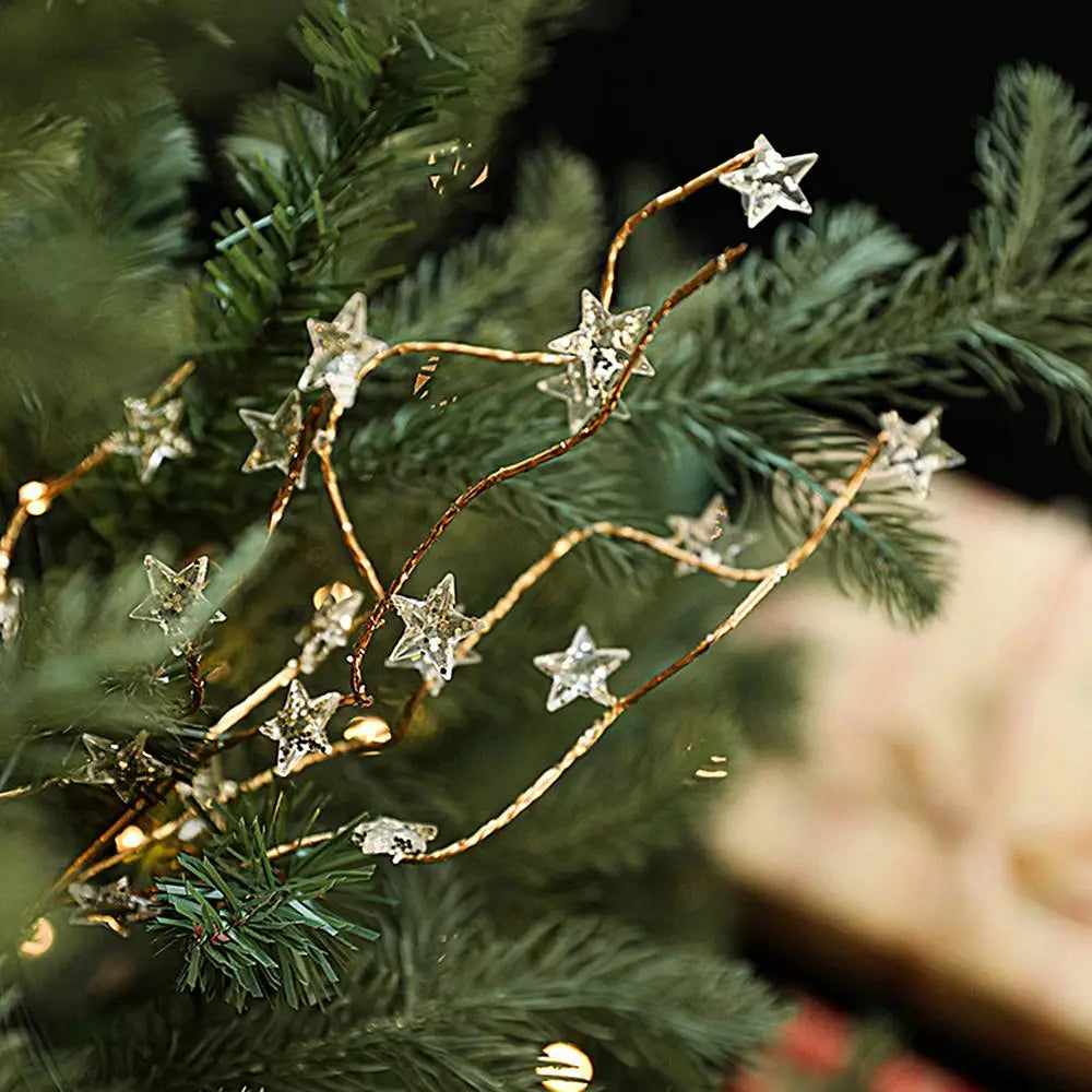 Golden Glitter Christmas Stems – Tree & Wreath Décor B / United States