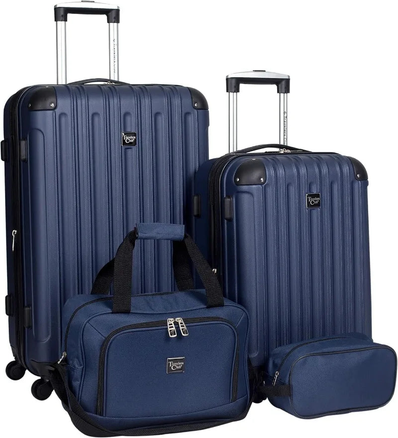 Club 4-Piece Luggage Travel Set, Expandable, Black