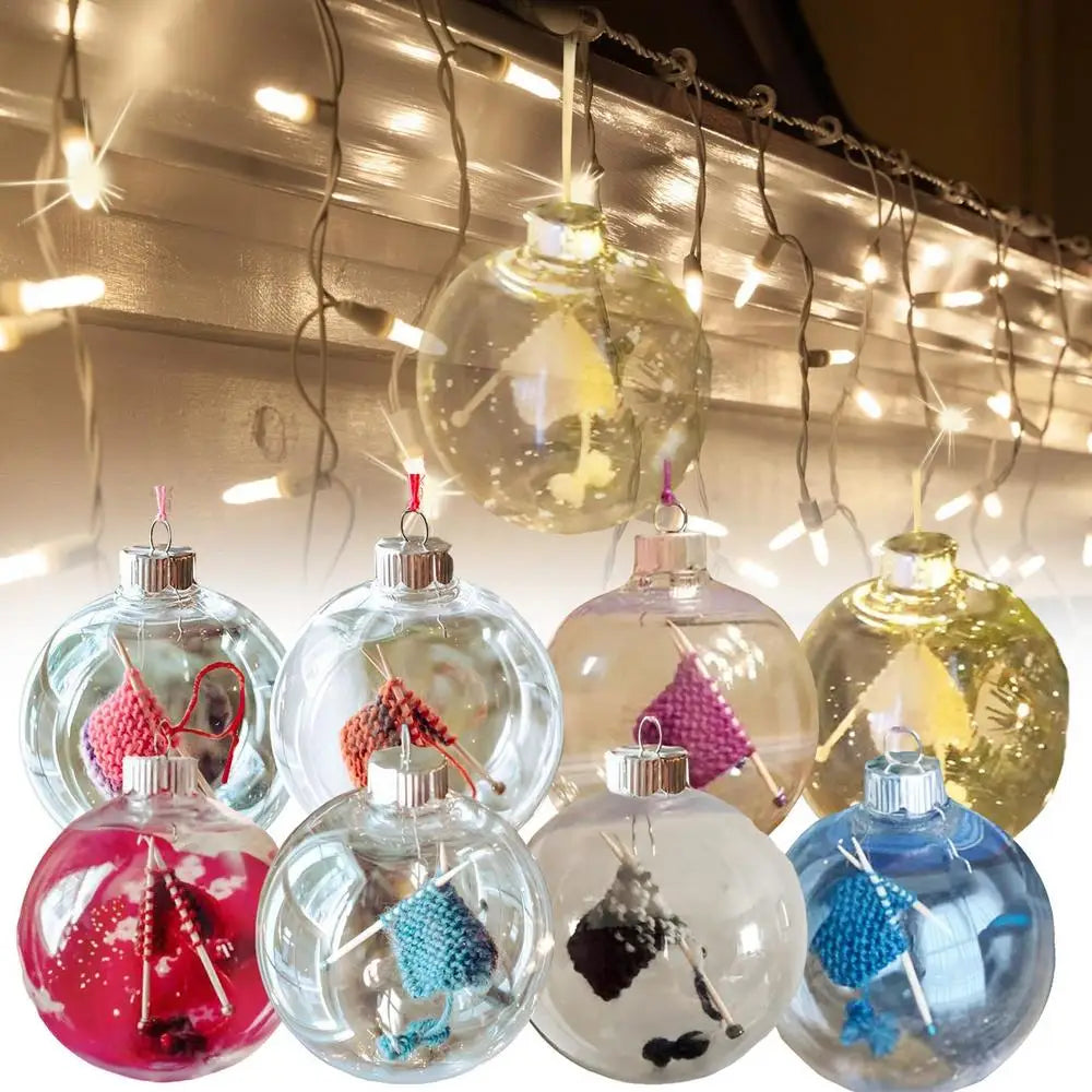 12CM Transparent Christmas Ball Ornaments