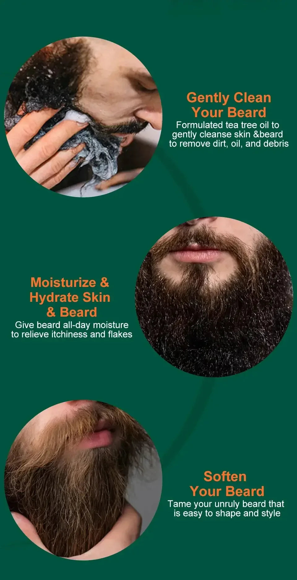 Beard Growth Kit For Men Nourishing Moisturizing Moustache Conditioner 100ml / United States