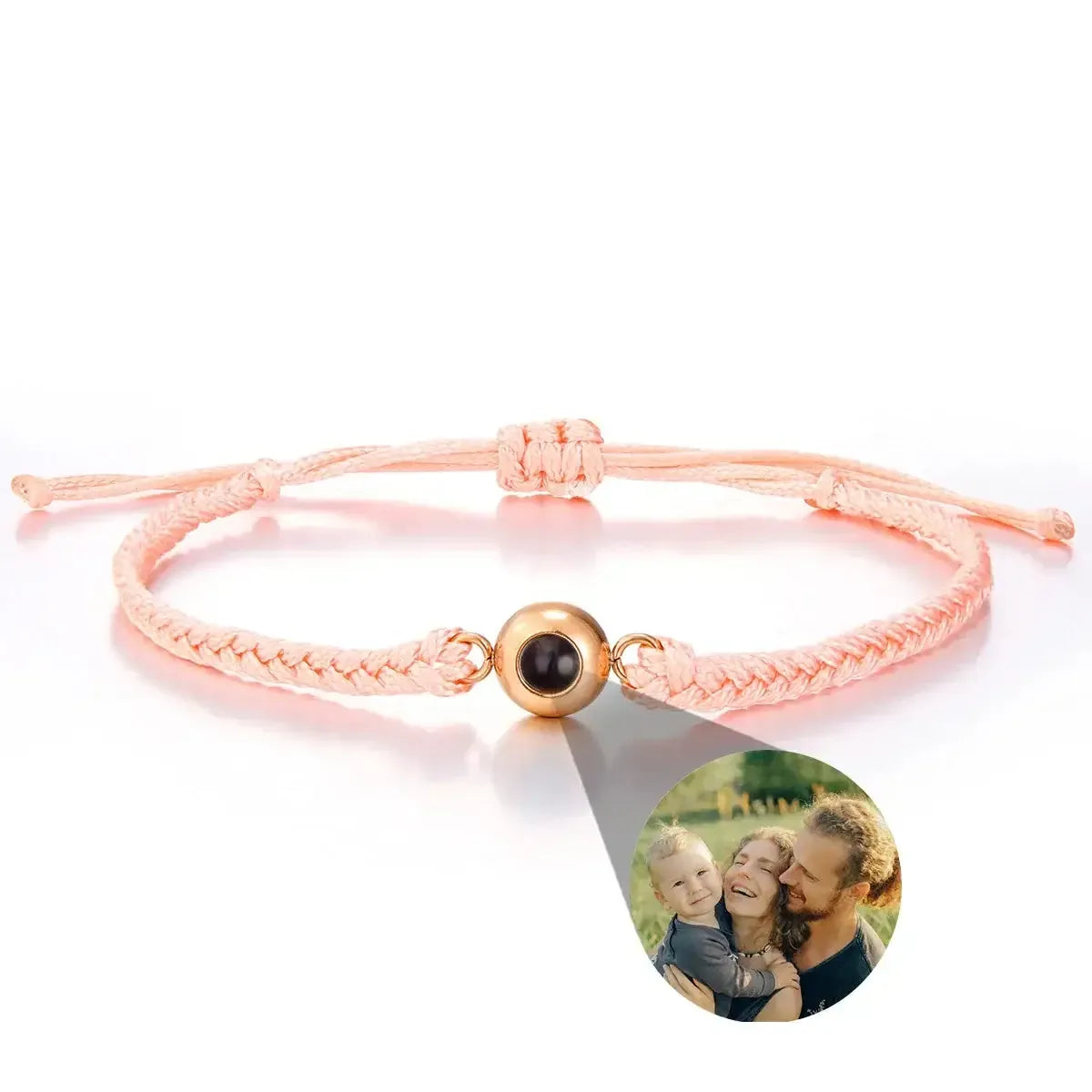 Custom Bracelets with Picture inside Style 22 / Black Beads / United States