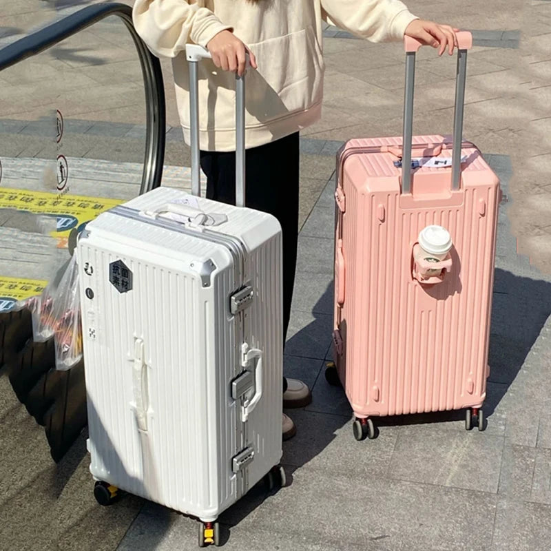 Aluminum Frame Boarding Box Rolling Suitcase