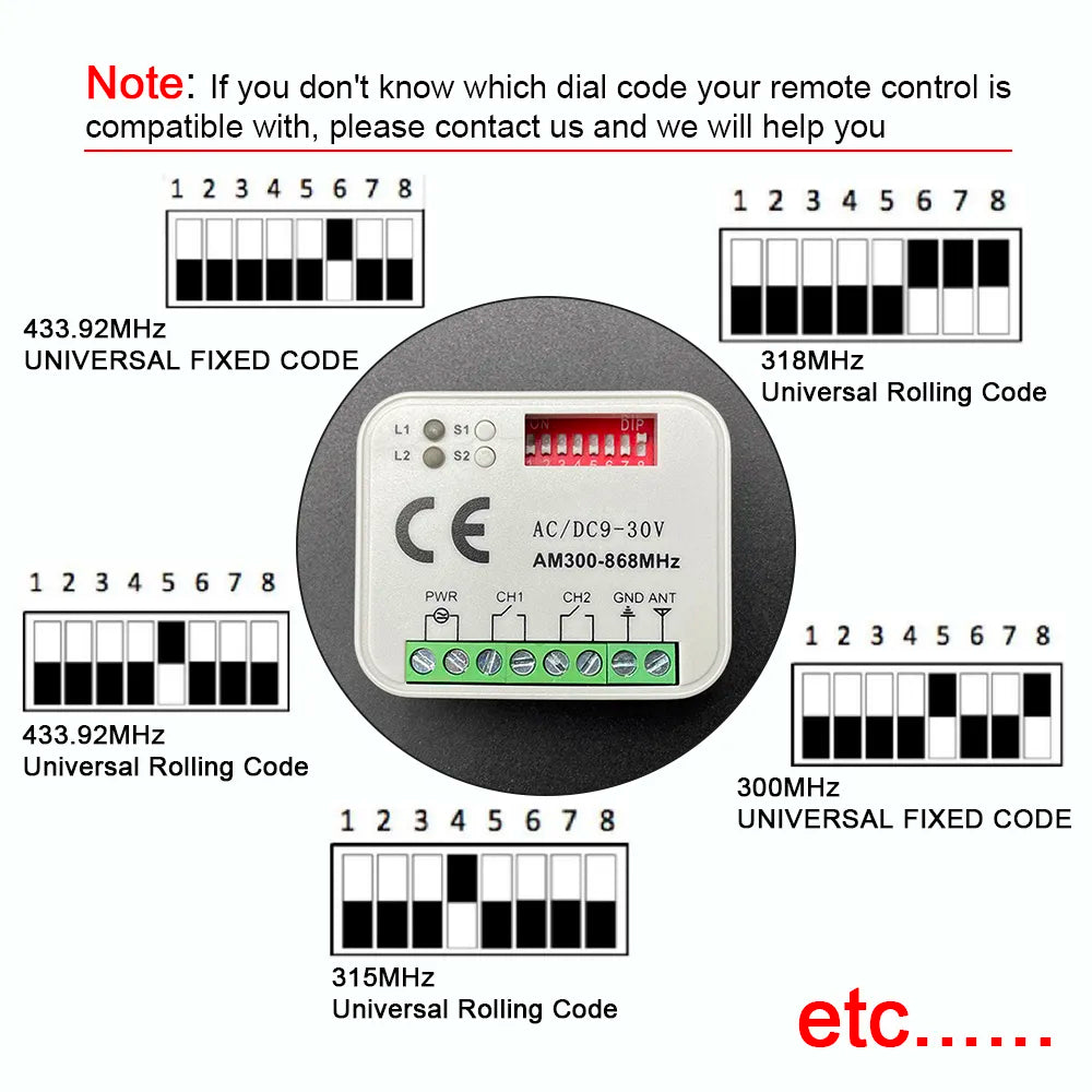 Garage Gate Remote Receiver