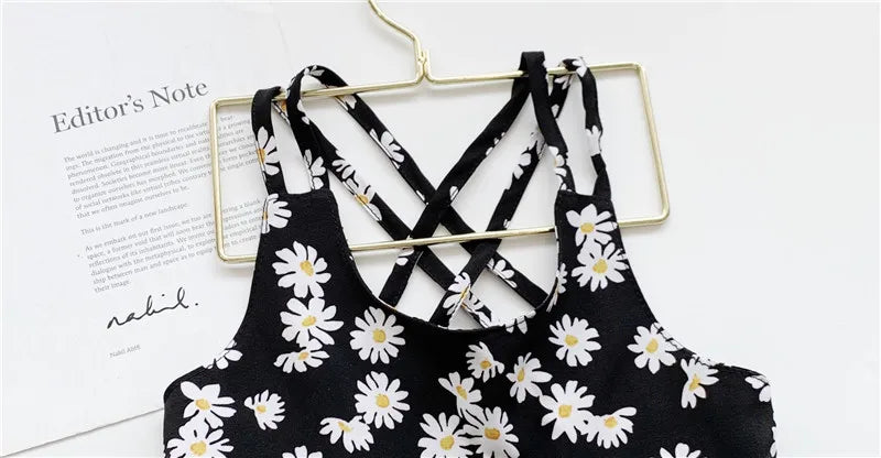 Black floral dress for Kids