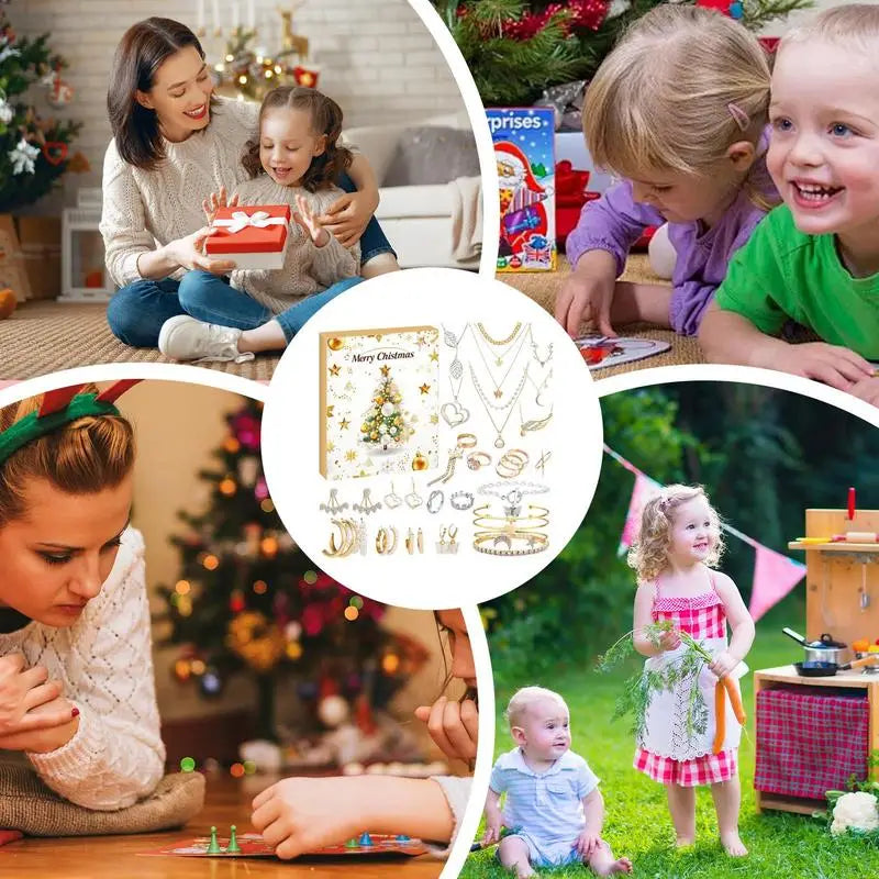 Jewelry Advent Calendar 2024 – 24-Day Christmas Countdown Set for Women & Teen Girls
