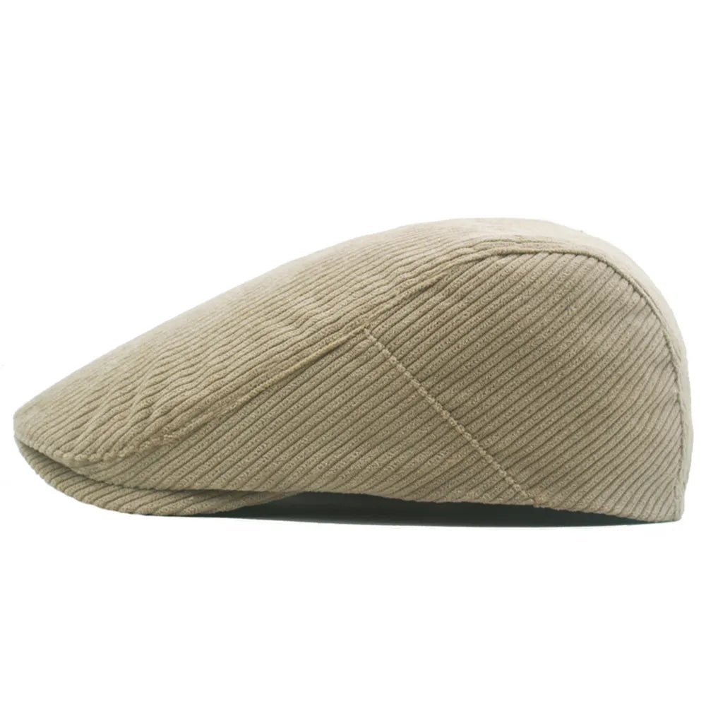 Autumn Corduroy Beret Hat Men