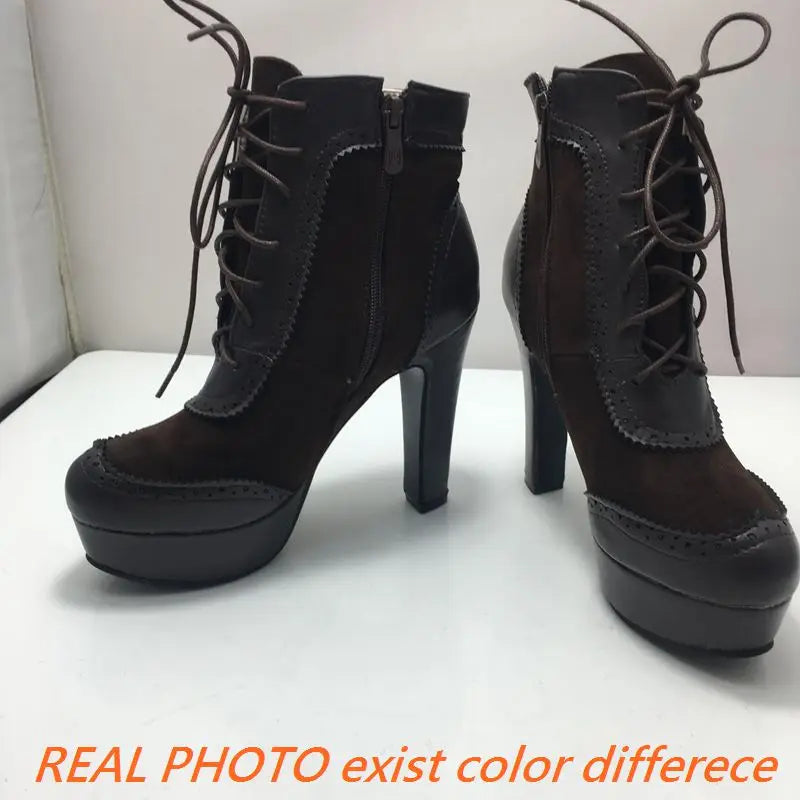 Ankle Boots Zip Lace