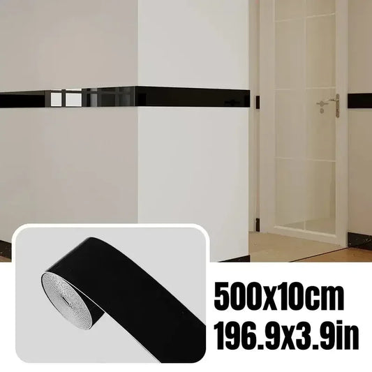 5m Self-Adhesive Foam Skirting Board Wall Sticker United States / black