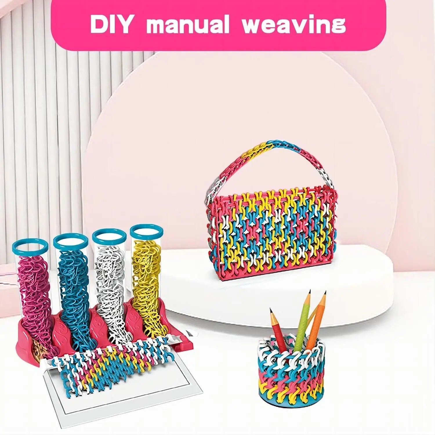 DIY Ribbon Weaving Bracelet & Jewelry Making Kit for Kids