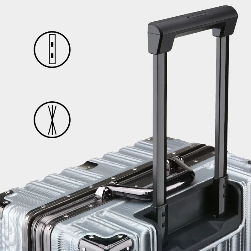 Universal Wheel Boarding Check Large Capacity Solid Suitcase Trolley Luggage