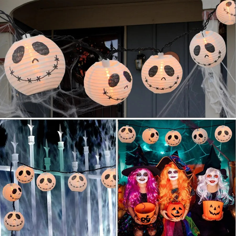 8.5FT LED Jack Skellington Halloween String Lights with DIY Lanterns