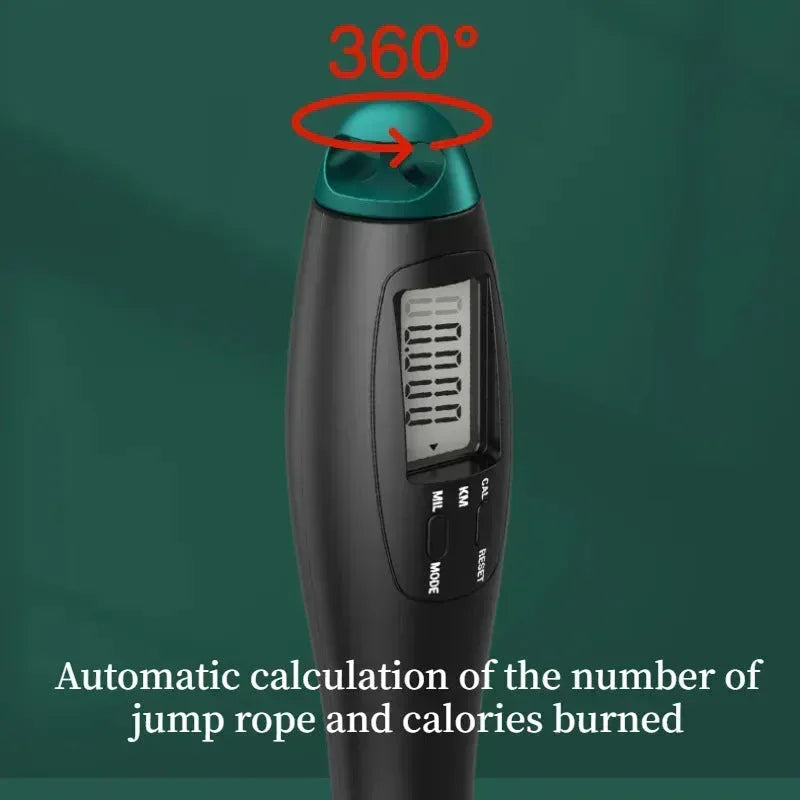 Adjustable Cordless jump rope Fitness gym Green rope