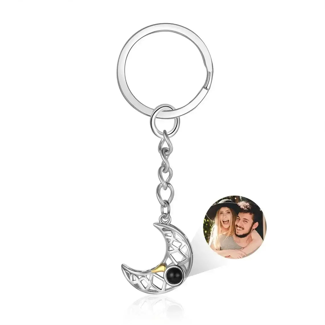 Personalized Custom Sun Moon Photo Projection A Moon / Gold / United States