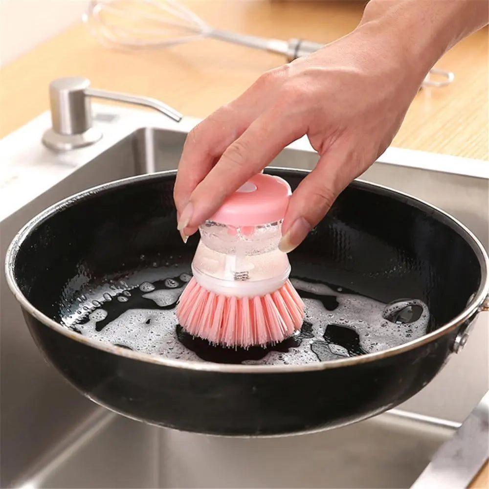 Dishwashing Brush with Washing Up Liquid Soap