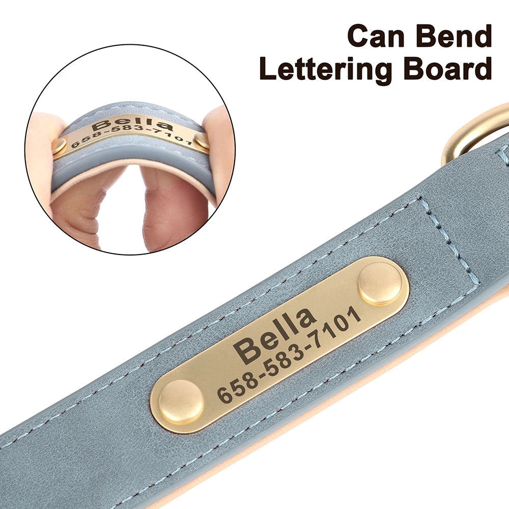 Personalized PU Leather Dog Collar