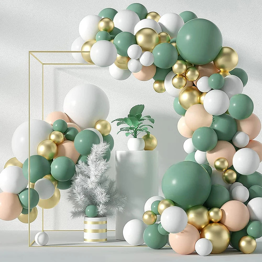 Sage Green Balloons Garland Arch