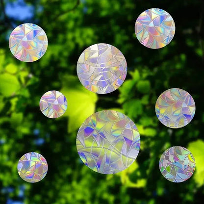 Rainbow Refraction Sticker Round 10pcs