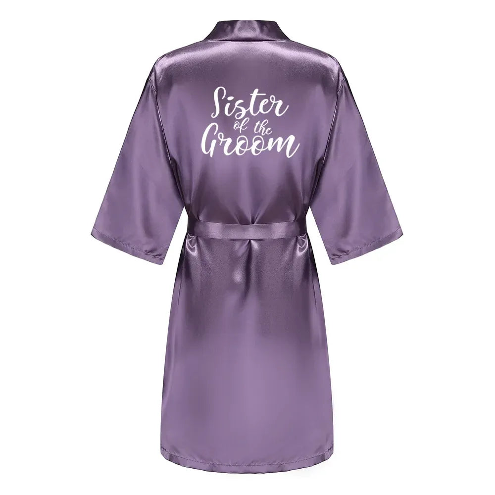 Mother Shower Gift Bridesmaid Wedding Short Robes As the photo show 15 / S