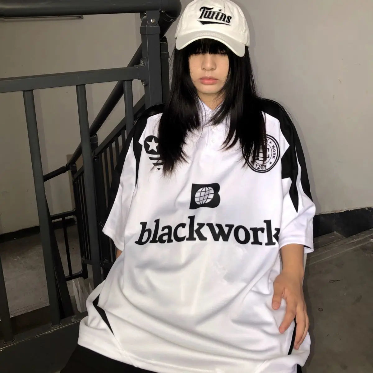 Women American Retro High Street Tees Vintage Long Sleeve Hip-hop