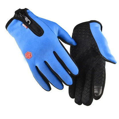 Waterproof Winter Gloves for Men Women style1-blue / M