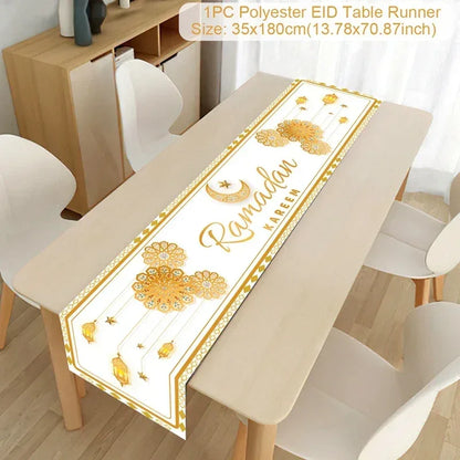Tablecloth Table Runner Banner Balloons table runner-13
