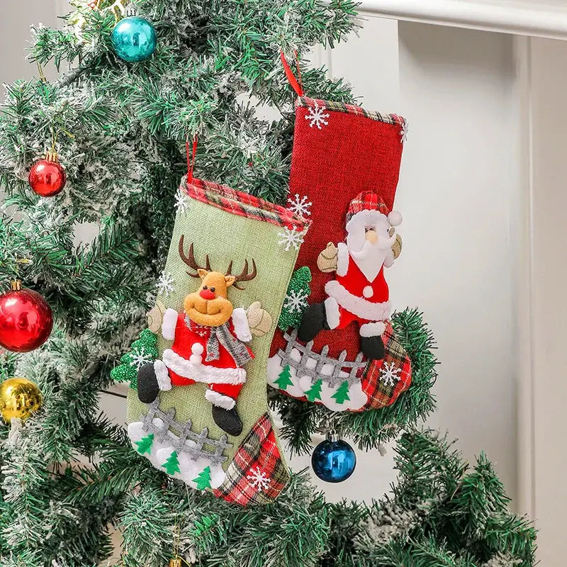 Christmas Socks & Candy Gift Bag Set 19x24cm / United States / B