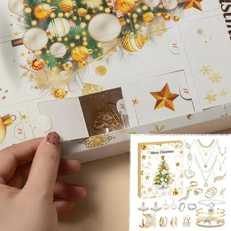 Jewelry Advent Calendar 2024 – 24-Day Christmas Countdown Set for Women & Teen Girls 01 / United States