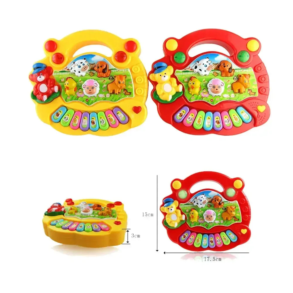 Baby Animal Sound Piano Keyboard – Musical Educational Toy for Kids yellow / United States