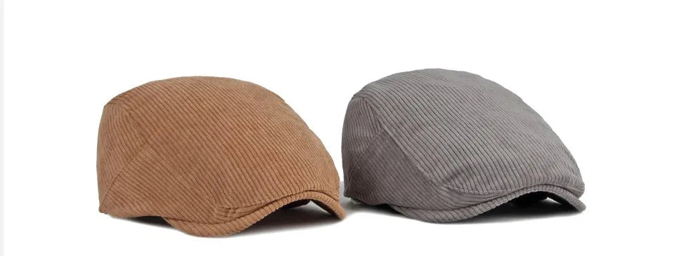 Autumn Corduroy Beret Hat Men