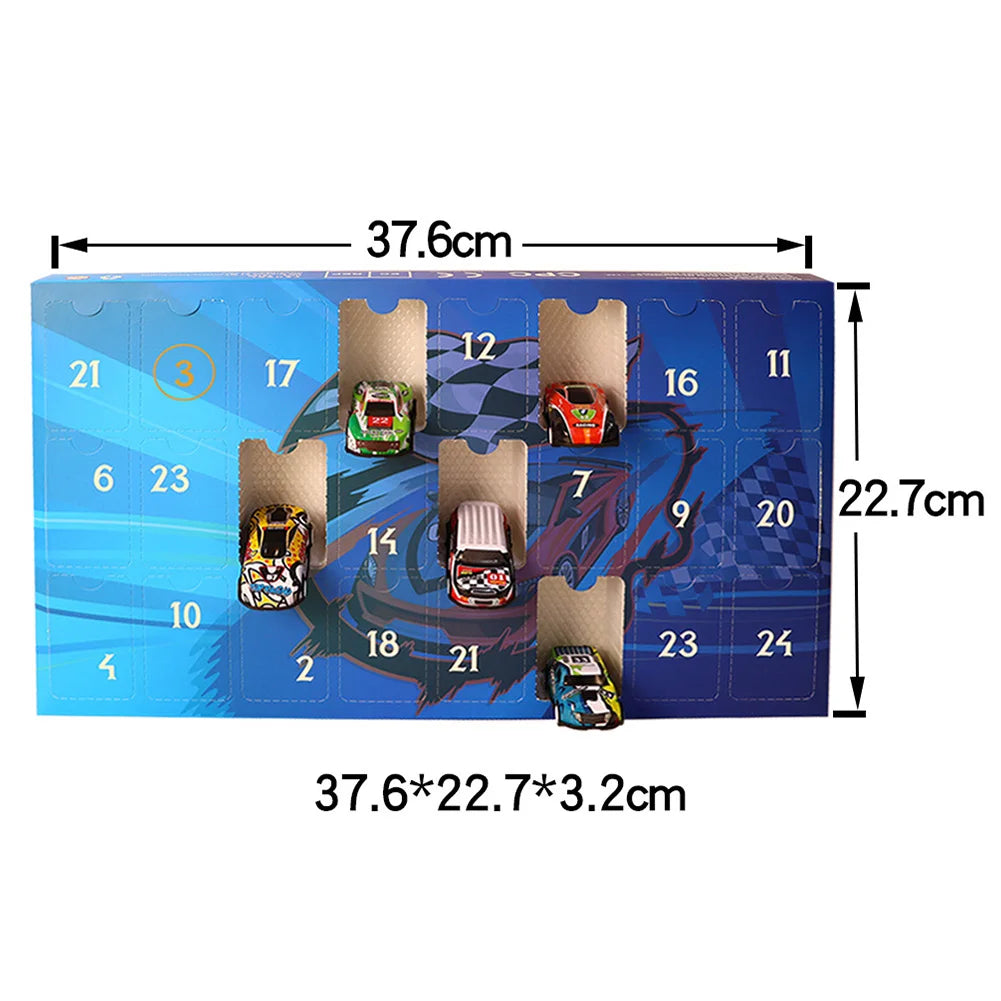 24-Day Car Advent Calendar Christmas Countdown Toy Set