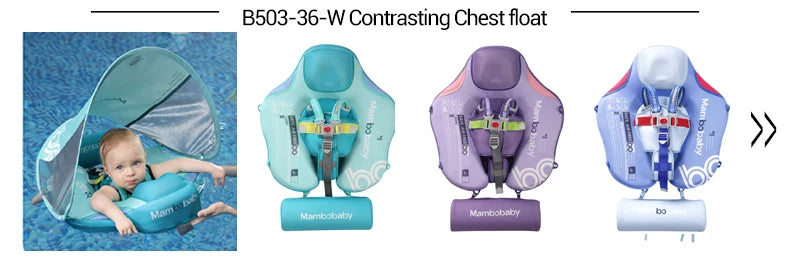 Non-Inflatable Baby Float with Canopy Waist Swimming Chest