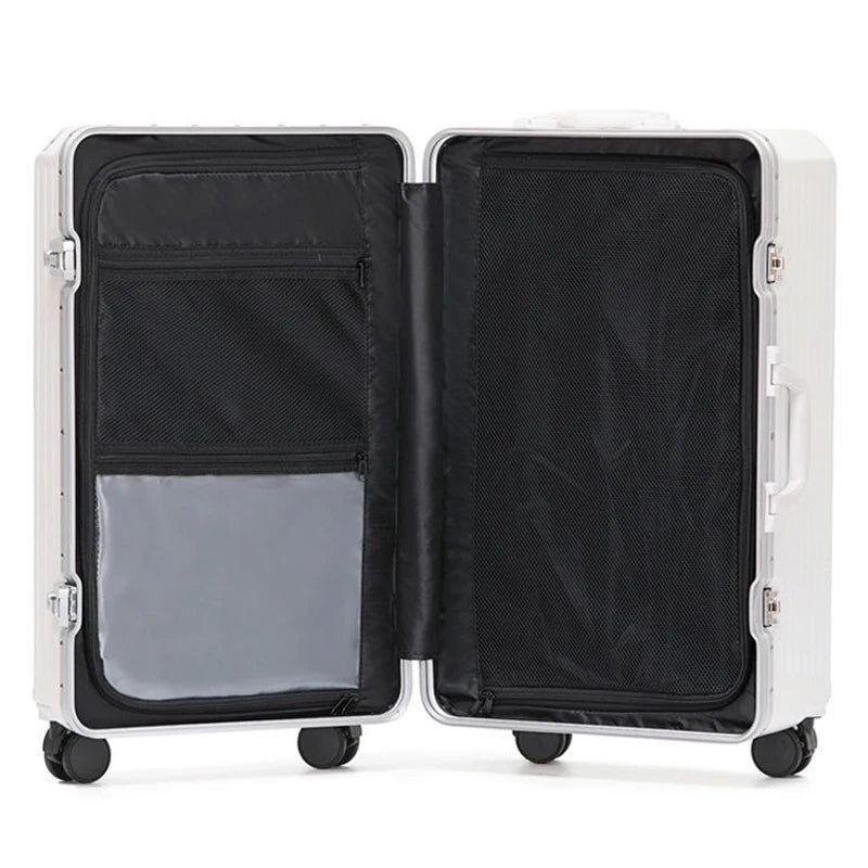 Aluminum Frame Boarding Box Rolling Suitcase