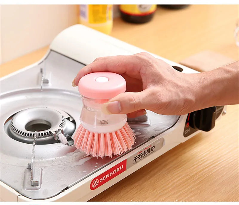 Dishwashing Brush with Washing Up Liquid Soap