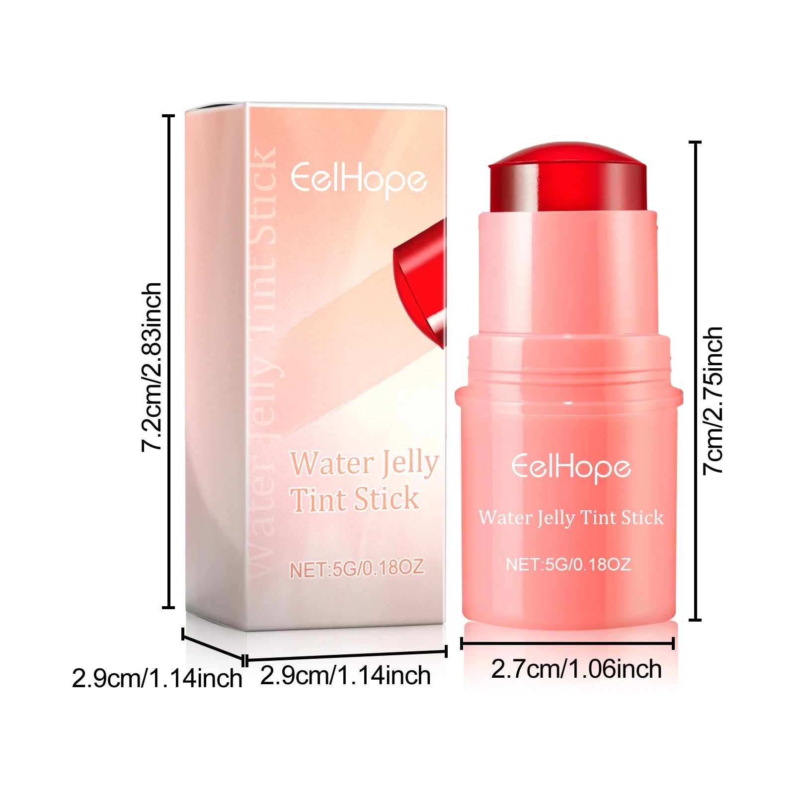 3in1 Cheek Lip Tinted Moistured Blush Stick Eyes Cheek Lip Brighten Cream Water Jelly Tint