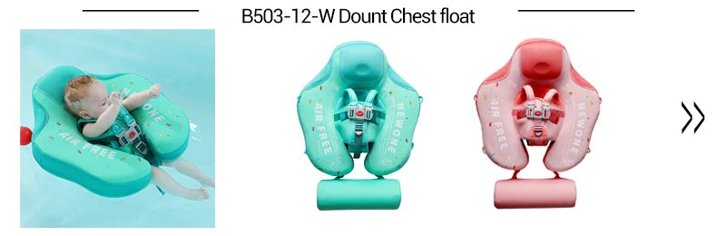 Non-Inflatable Baby Float with Canopy Waist Swimming Chest