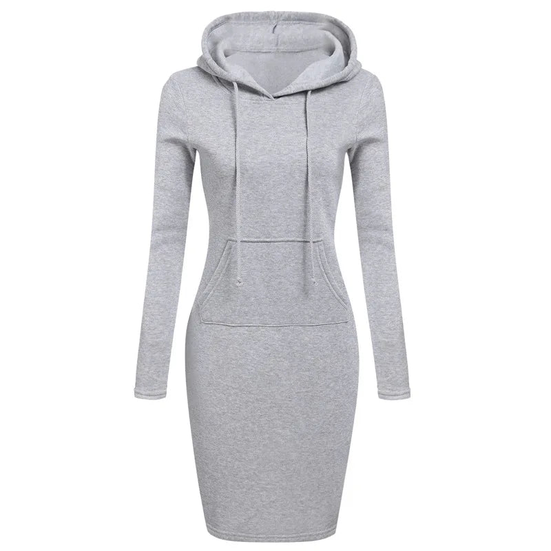 Spring Autumn Sweatshirt Long-Sleeved Dress