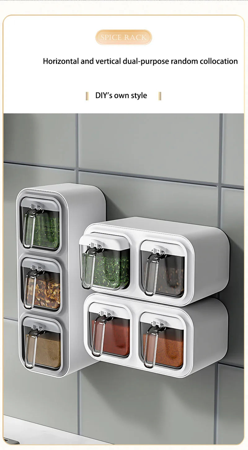 Wall Mount Spice Rack Organizer