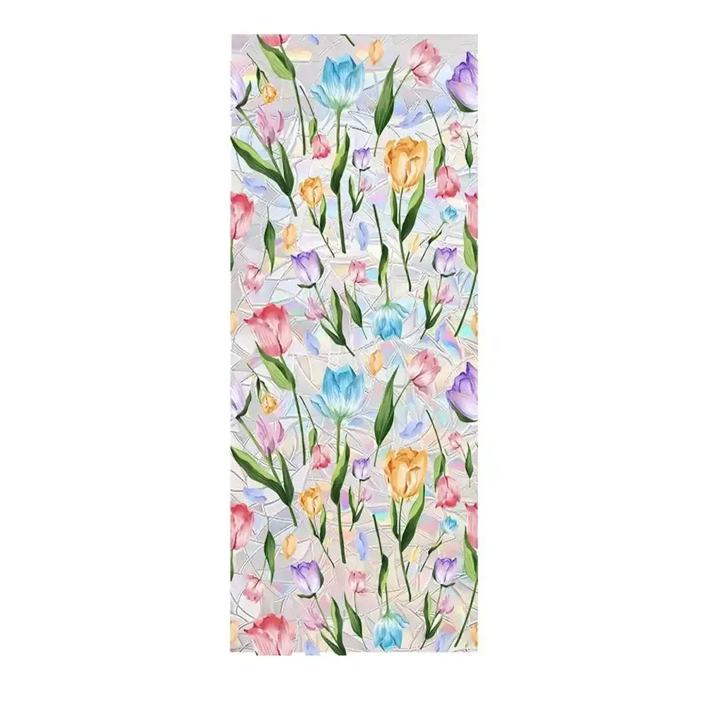 3D Static Cling Flower Glass Sticker (Opaque Window Film) A2 100X40CM / United States