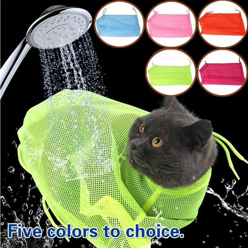 Mesh Cat Groom Bath Bag