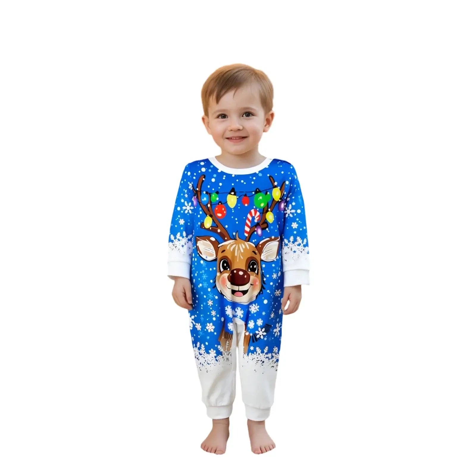 Christmas Family Matching Pajamas Blue / 9-12 Months / United States